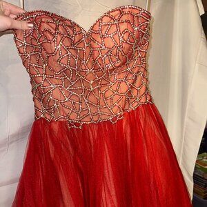 Red Sherri Hill dress, size 4